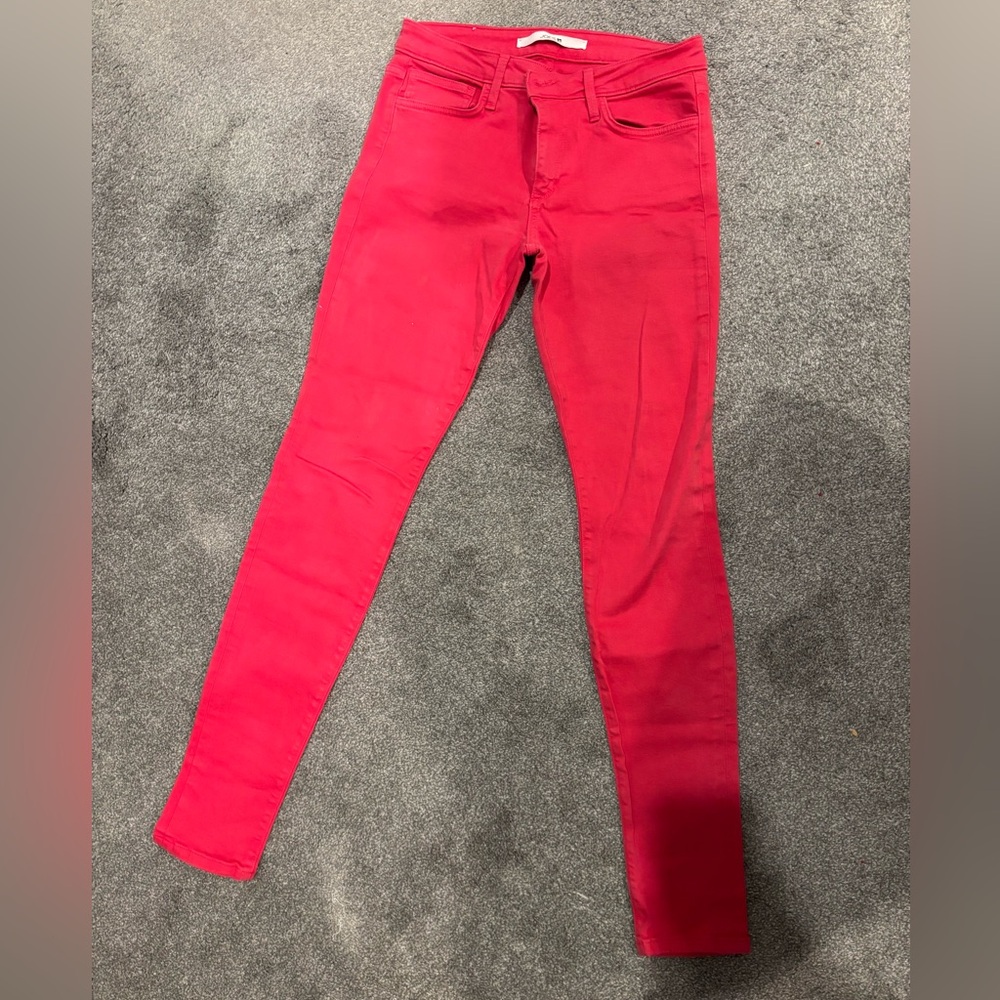Joe's bright pink skinny jeans